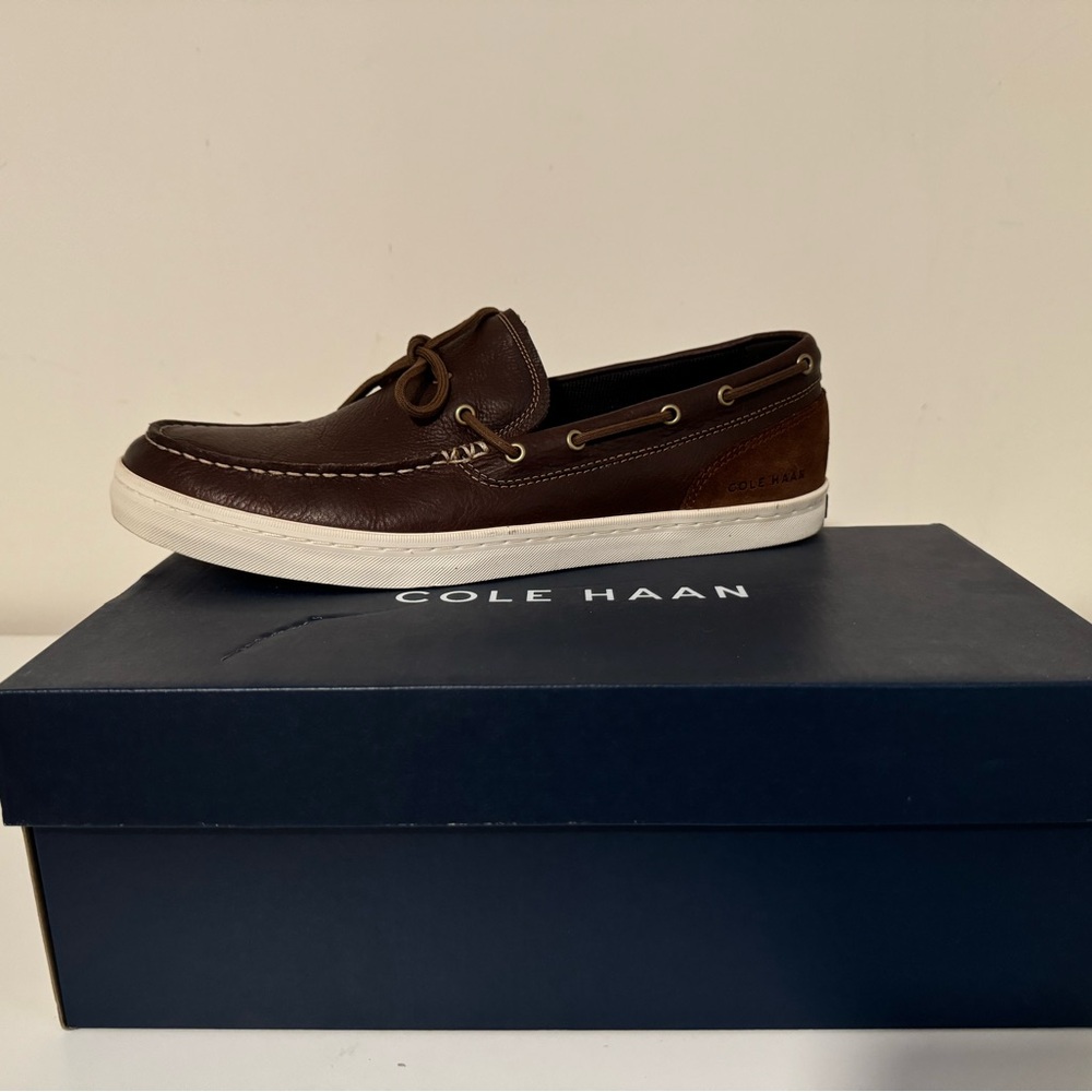Cole Haan Men's Dark Brown Boat Shoes